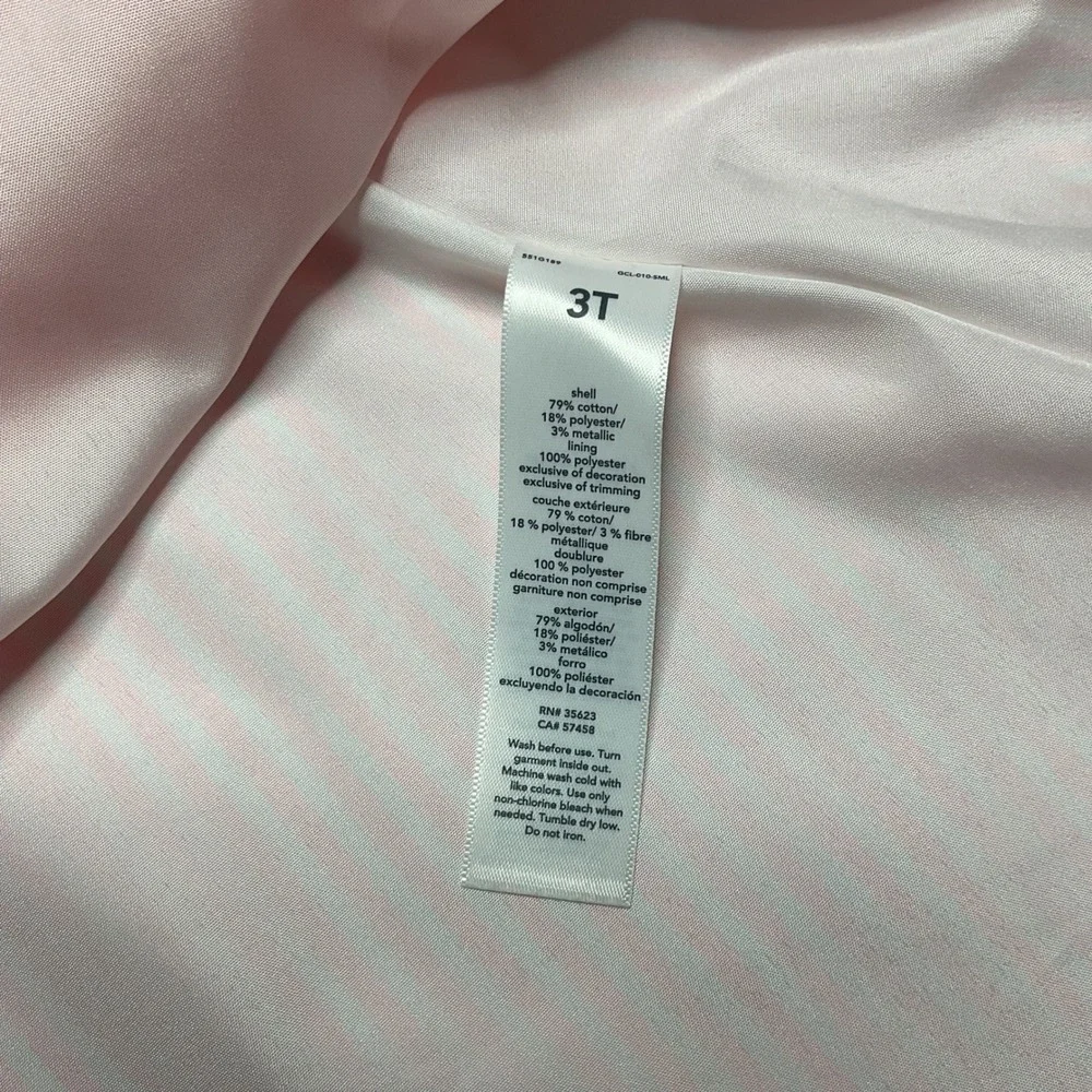Just One You Carter's Toddler Girls Pink White Striped Metallic Dress 3T 551G189